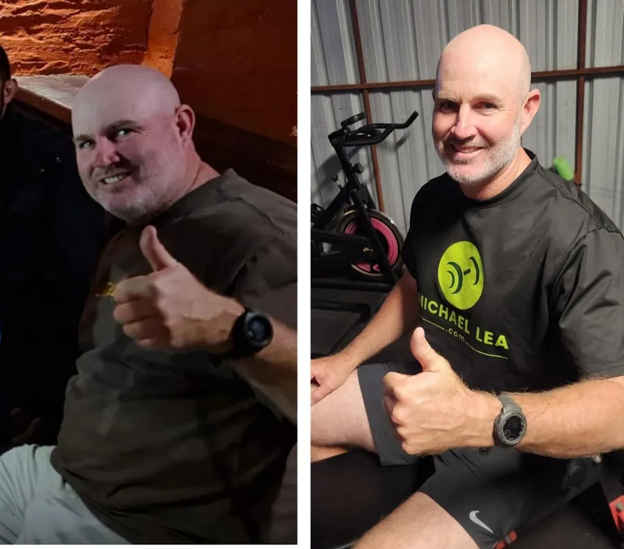 Client before and after training with Michael Lea Fitness