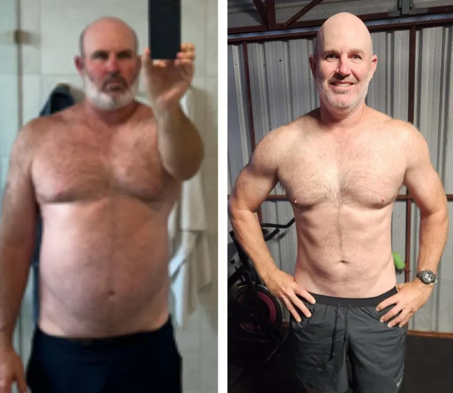 Client before and after training with Michael Lea Fitness