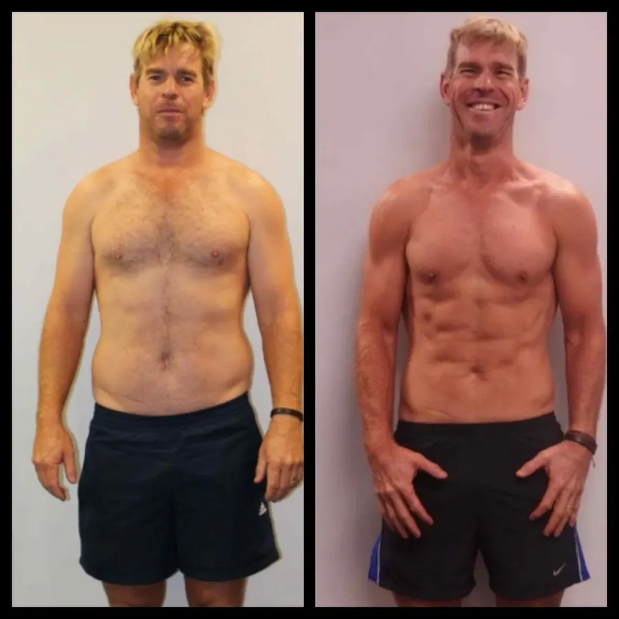Client before and after training with Michael Lea Fitness